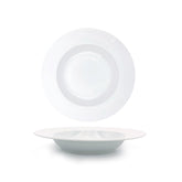 Porcelain Delta dia.9" h:1.5" 8 oz. Round White Porcelain Bowl (Set of 4)